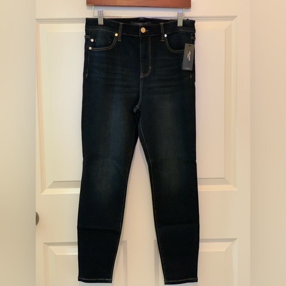 Liverpool Women's Abby  High Rise Dark Blue Ankle Jeans.     Size-8 Petite - Picture 6 of 7